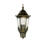 Milano Buitenwandlamp met bewegingsmelder, aluminium, glas in goud, antiek, IP44, terras, tuin, hoogte: 37,5 cm, E27, lantaarn, wandlamp, outdoor, MILANO