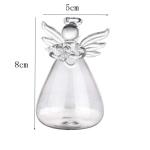 Blumenvase in Engelsform, niedlich, klares Glas, Blumenständer, hängende Vase für Hydrokulturbehälter, Wohnzimmer, Schlafzimmer, Heimdekoration