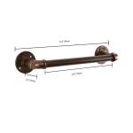 Buishanddoek aan de muur gemonteerd, industriële handdoekhouder, rustiek, heavy duty, badkamerhardware (30 cm, rood brons)