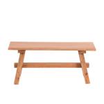 Rustiekhouten bank Anzio 90 | 90x39x26cm (BxHxD), bank gemaakt van mahonie hout | inklapbare zitbank, houten bank, keukenbank van hout, vouwbank | kleur: 08 honingkleuren gewaxt