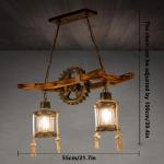 Henneptouw kroonluchter hout hanglamp antiek vintage hanglamp E27 eetkamer kroonluchter industrieel smeedijzeren hanglamp retro rustieke hanglamp slaapkamer woonkamer droplights 2 