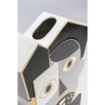 Design vaas abstract gentleman, zwart/wit/grijs, bloemenvaas, decoratievaas, pot voor bloemen, tafelvaas, 43 cm