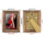 Rustieke fotolijst 13 x 18 cm, set van 2, wand- en tafelfotolijst, bruin