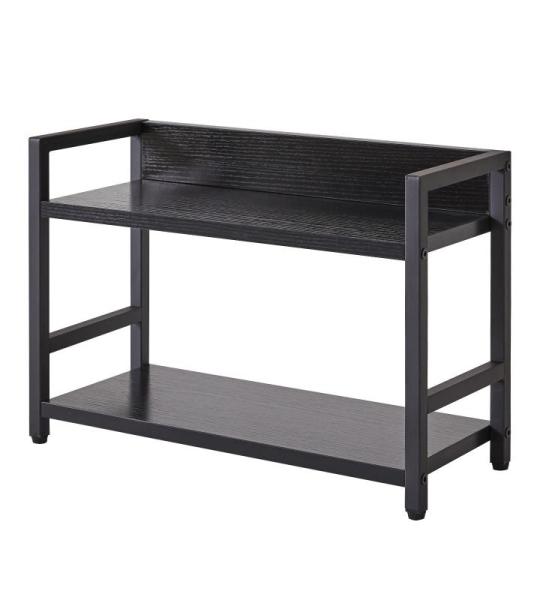 2-Tier Spice Rack Industriële Counter Plank Desktop Opslag Organizer Staand Kruidenrek voor Aanrecht Keuken Kantoor Woonkamer Desktop Zwart TLJ002B