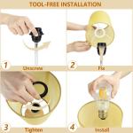 Nachtlampje set van 2 Touch Dimbare LED-tafellamp met USB A Type C aansluitingen, tafellamp E27 houtnerf voor slaapkamer, incl. 6W 600lm LED-lamp