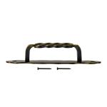 Handvat Antaba Handgreep Deurkruk Wicket 190 mm, Staal Smeedijzer Poedercoating, Elegant Antiek, Kleur Oud Goud, 1 stuk