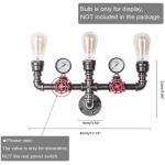 Water Pipe Wandkandelaar Waterleiding Vintage Retro Wandlamp Nostalgische Wandlamp Industrie Wind Creatieve E27 Rustieke Wandverlichting Restaurant Bar Café Wandlamp Gang Keuken S