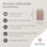 : Wenenzel kaarsen, 6 stuks, 80/60 mm, zelfdovend, brandduur ca. 25 uur, 100% made in Germany, RAL-gecertificeerd, sahara