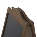 WATERDICHT rustiek handgemaakt houten krijtbord, klantenstopper, standaard krijtbord (120 x 60 cm), tweezijdig bord, reclamebord, reclamestandaard, trottoirstandaard
