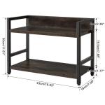 2-Tier Spice Rack Industriële Counter Plank Desktop Opslag Organizer Staand Kruidenrek voor Aanrecht Keuken Kantoor Woonkamer Desktop Donkergrijs TLJ002G