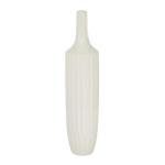 Keramische geometrische vaas, 9" x 6" x 14", wit