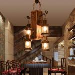 E27 Retro Industriële Hanglamp Retro Stijl Bar Hangende Lichten Hout Metaal Drop Lights Woonkamer Kroonluchter Creatieve Persoonlijkheid Vintage Hanglamp Eetkamer Verlichting 4 ko
