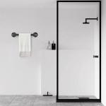 Rohrhandtuch Bar Wand montiert Industriehandtuch Rack Halter Rustikale Heavy Duty Badezimmer Hardware (12 inch, Schwarz Grau)