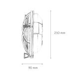 Buitenlamp Wandlamp Messing Glas Ø 21 cm E27 RVS IP64 Witte Huis Tuin Balkon Wandlamp Buiten