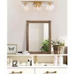 Rustieke Houten Spiegel Rechthoek Decoratieve Wandspiegel met Frame Slaapkamer Woonkamer Badkamer Opknoping Spiegel Bruin