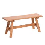 Rustiekhouten bank Anzio 90 | 90x39x26cm (BxHxD), bank gemaakt van mahonie hout | inklapbare zitbank, houten bank, keukenbank van hout, vouwbank | kleur: 08 honingkleuren gewaxt