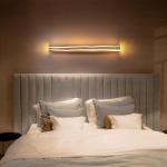Wandlamp led-wandlamp, hout, 16 W, voor binnen, 100 cm, warmwit, trappenhuislamp, modern design, slaapkamerlamp, wandverlichting voor woonkamer, slaapkamer, hal, trappenhuis