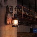 Vintage retro wandlamp nostalgische wandlampen metaal glas spuitverf industriële wind creatieve E27 rustieke houten wandverlichting restaurant wandlamp gang keuken slaapkamer woon