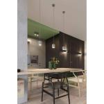 Orbis hanglamp met cilindrische kap - plafondlamp woonkamer eetkamer lamp - lamp keuken en hal gemaakt van aluminium in wit 10 x 10 x 110 cm