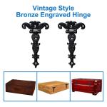 4 stuks klassieke decoratieve T-, 3,2 inch zware zinklegering T-riem antieke schuurdeur met schroeven (zwart)
