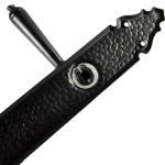Deurklink, deurbeslag, set, deurgarnituur L 92 PZ profielcilinder voor binnendeuren, kamerdeuren, zwart mat, langschildgarnituur, deurklink BB WC