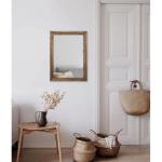 Rustieke Houten Spiegel Rechthoek Decoratieve Wandspiegel met Frame Slaapkamer Woonkamer Badkamer Opknoping Spiegel Bruin