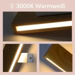Led-wandlamp voor binnen, 32 cm, hout, moderne hallamp, omhoog en omlaag design, trappenhuislamp, indirect, 11 W, 3000 K, warmwit, wandverlichting voor woonkamer, slaapkamer, hal, 