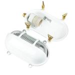 Wandlamp buiten wit van messing ribbelglas IP64 roestvrij E27 B: 21 cm maritiem buitenlamp wandlamp huis binnenplaats tuin