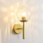 Led-wandlamp voor binnen rond glas kristal wandlamp rustiek wanddecoratie verlichting landhuisstijl wandverlichting slaapkamer woonkamer kinderkamer badkamer loft lampen E27