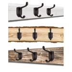 3x rustieke zware ijzeren , garderobe, zwart, 11 x 8 cm, set van 3