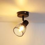 keukenspots verstelbaar - wandspots in mat zwart, industriële met metalen gaaskap - E14 plafondlampen spots voor binnen lounge slaapkamer eetkamer