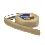 Zachte plint, 200 m (8 x 25 m), teakhout, 32 x 23 mm, pvc, zelfklevend, knikhoek plint, hoekprofiel, aansluitprofiel, vloerlijst, rubberen plint