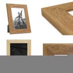 Fotolijst 18 x 24 cm hout blauw, set van 5 echt houten frame rustiek, strandhuis, Made in Germany, echt glas, om op te hangen en neer te zetten, extra accessoires - drijfhoutlook m