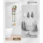 Towel Racks Wall Mounted, 2 Tier Bathroom Towel Storage Organizer, 80cm Wall Towel Holder with 4 Hooks & Storage Shelf Large Capacity Rolled Towel Holders for bathrooms En Suite To