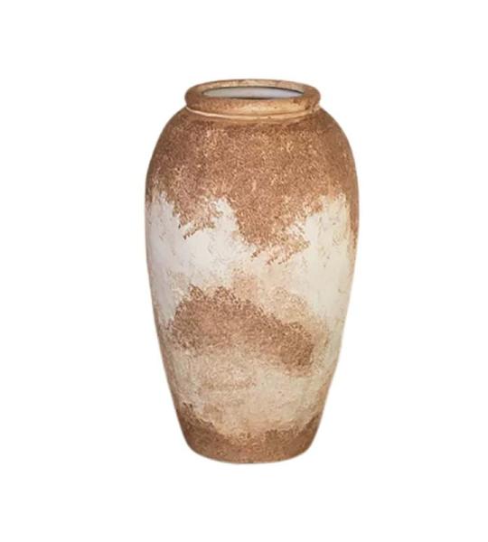 Bloemen ​​Keramische Vaas Set van 3 China Stijl Vaas Bloemenvat Decor Beton Pot Rustieke Decoratieve Bloemenvaas voor Home Decor, Tafel Woonkamer Decor, Plank Decor (L)