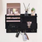 Sleutelhanger muurbevestiging | Zwevende Houten planken met , wandorganizer met , entreeplank sleutelhouder boerderij decoratie voor thuis zakelijk Hotel