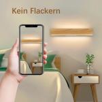 Led-wandlamp voor binnen, 52 cm, hout, moderne hallamp, up en down, 17 W, indirect 3000 K, warmwit, wandverlichting voor woonkamer, slaapkamer, hal, trappenhuis