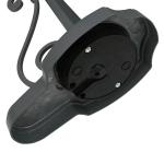 Brest Wandlamp voor buiten, aluminium en glas, grijs, IP23, tuin, ingang, hoogte: 54 cm, E27 lantaarn, nostalgisch, rustiek