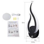 Accu wandlamp dimbaar LED wandlamp draadloos binnenwandlamp magneet met aanraakschakelaar 3 kleurtemperaturen voor woonkamer slaapkamer gang oplaadbare wandlampen, zwart