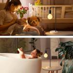 Industriële tafellamp voor de slaapkamer, volledig dimbare moderne bedlampen met 2700 K warme gloeilamp voor kinderen, lezen, minimalistische bedlampjes voor op kantoor (zwart)