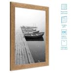 Fotolijsten in 2-delige set, beach-stijl, rustiek massief hout in verschillende kleuren, met glasplaat inclusief accessoires/fotolijst