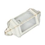 Buitenlamp wand wit goud antiek, scheepslamp, maritieme wandlamp, D:9,5 cm, weerbestendig, IP44, E27, balkon, terras, rustiek, buiten wandlamp