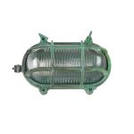 Buitenlamp messing controleglas IP64 E27 roestvrij staal, weerbestendig, zeegroen, antieke decoratieve wandlamp Ingang naar huis buiten Tuin