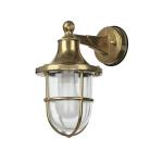 Wandlamp messing, buitenlamp maritiem, scheepslamp, rustiek, nostalgisch, IP64, H: 27 cm, E27, buitenverlichting tuin, buitenwandlamp balkon