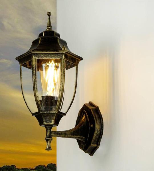 Rustieke buitenwandlamp antiek"Lyon" / E27 60W 230V IP44 / muur buitenlamp wandlamp voor tuin terras huis deur luifel