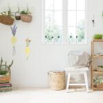 Set mit 2 Wandvasen aus Metall mit Aufkleber, Behälter für Pflanzgefäße, moderne Wandhalterung für trockene Blumen, als Wanddekoration für Veranda, Haus und Büro