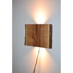 LED wandlamp eiken binnen - rustieke houten wandlamp voor hal, trappenhuis, slaapkamer - inclusief lamp 30cm x 25cm