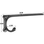 Plankdrager, plankhouder met haken, vintage & heavy duty, 20 x 8,5 cm, 4 stuks