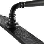Deurklink, deurbeslag, set voor badkamer, 78 toilet, zwart, mat, langschildgarnituur voor binnendeuren, kamerdeuren, deurklink BB PZ
