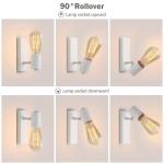Wandlamp voor binnen, industrieel, wandspot, retro design, wandlamp, draaibaar, metaal, vintage wandverlichting voor restaurant, keuken, hal, café, kinderen, bar, E27 (zonder lamp